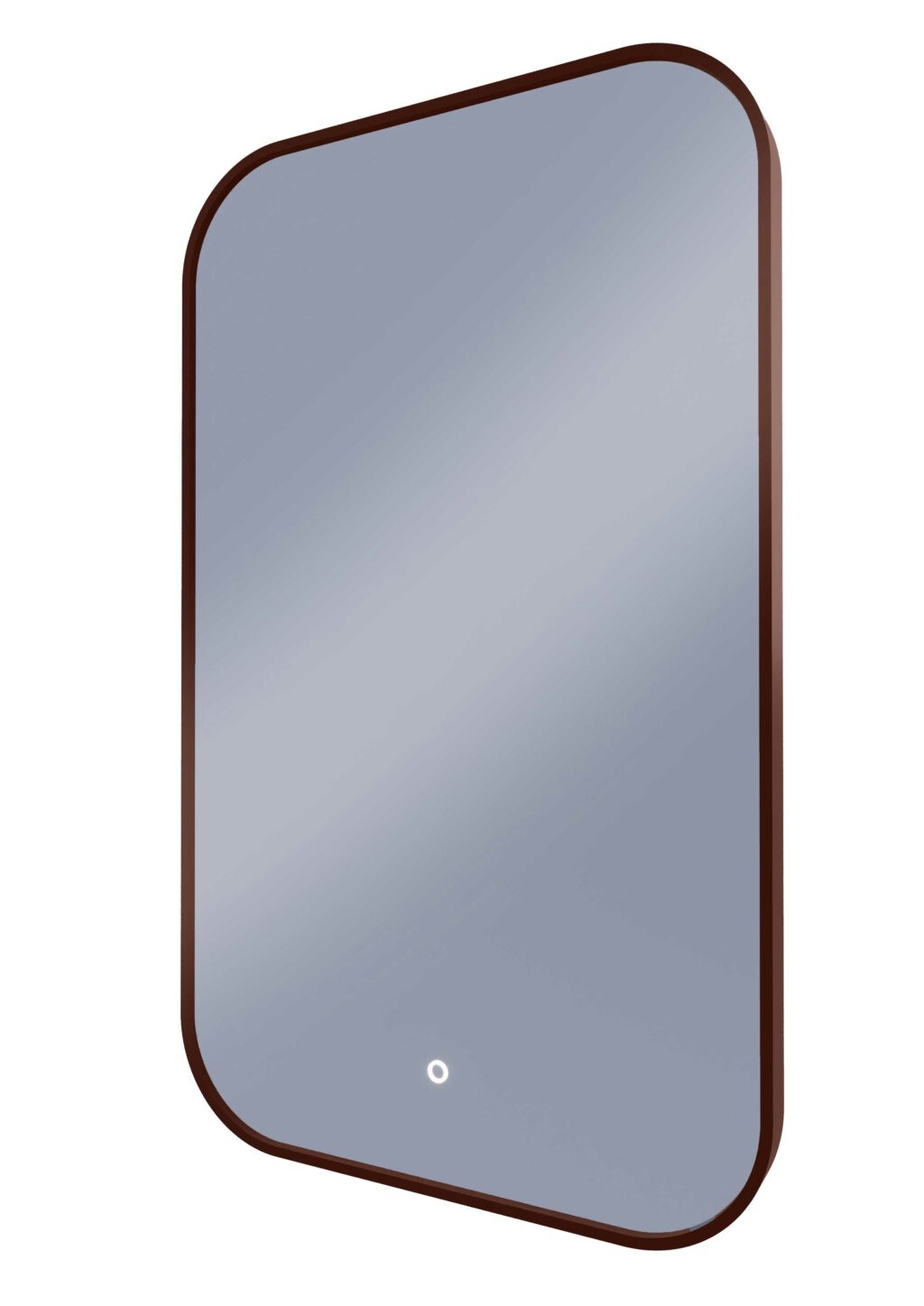 Framed I-Series Soft Rectangle LED Mirror - Cuban Bronze, 605 x 1005