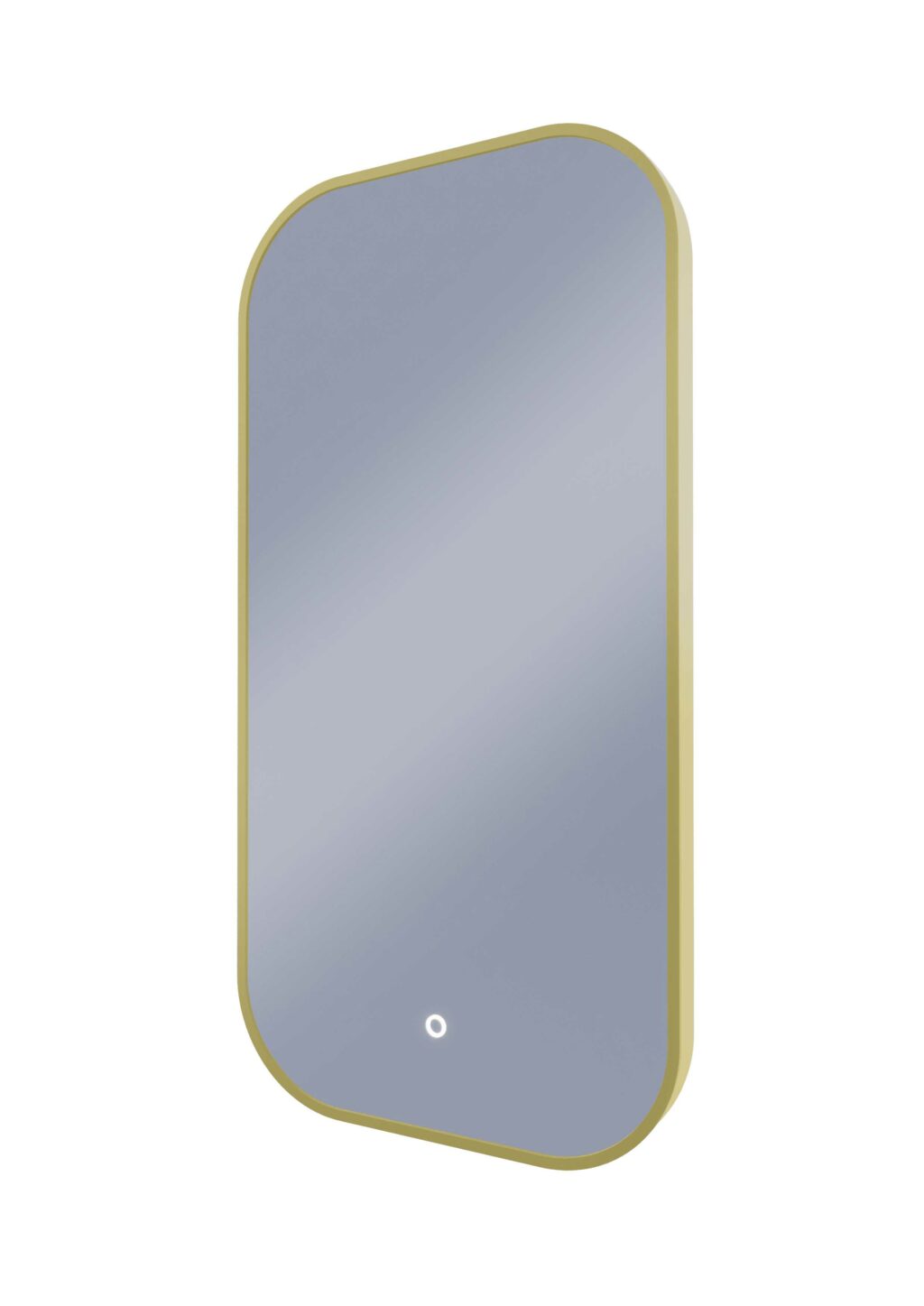 Framed I-Series Soft Rectangle LED Mirror - Nordic Gold, 455 x 905