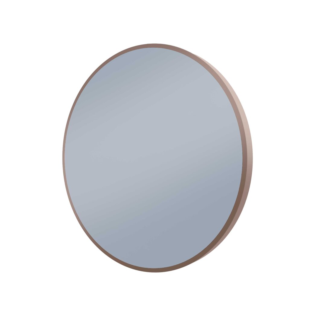 Framed S-Series Round LED Mirror - Cuban Bronze, 605 x 605
