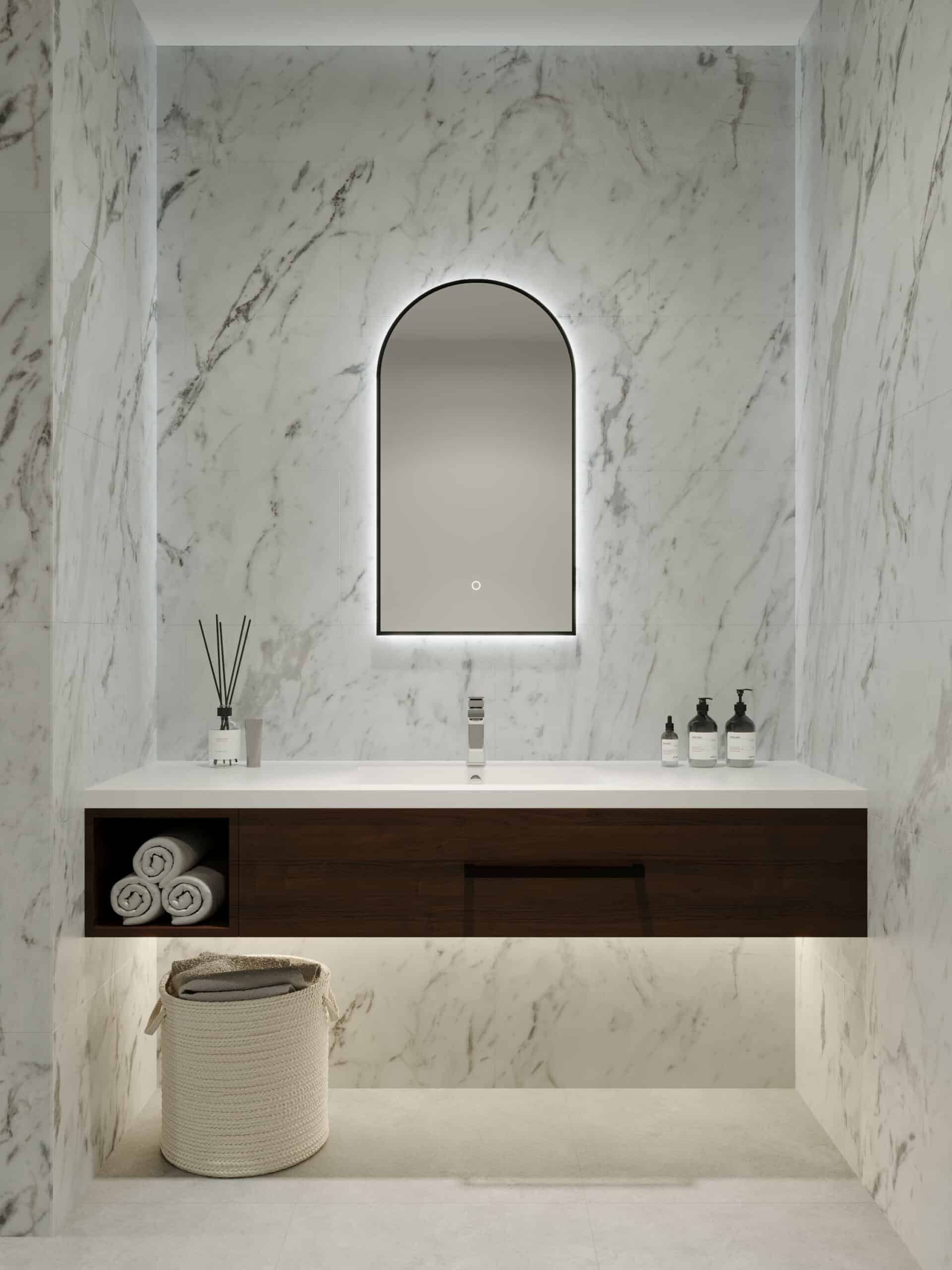 Framed A-Series Arch LED Mirror - Image 3