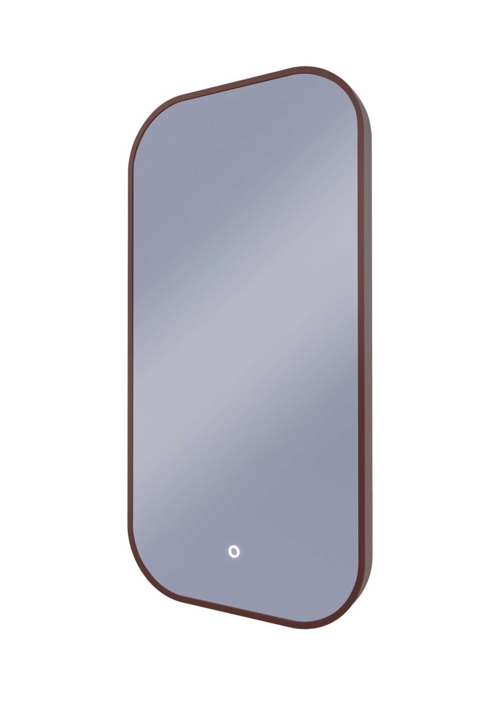Framed I-Series Soft Rectangle LED Mirror - Cuban Bronze, 455 x 905