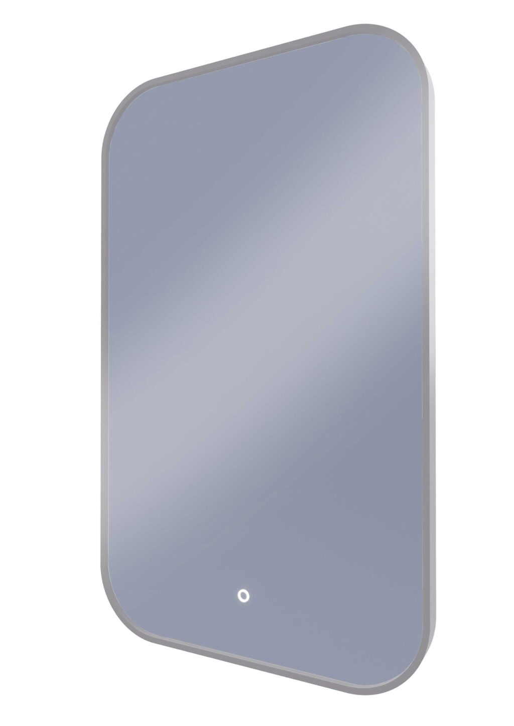 Framed I-Series Soft Rectangle LED Mirror - Brits Nickel, 605 x 1005