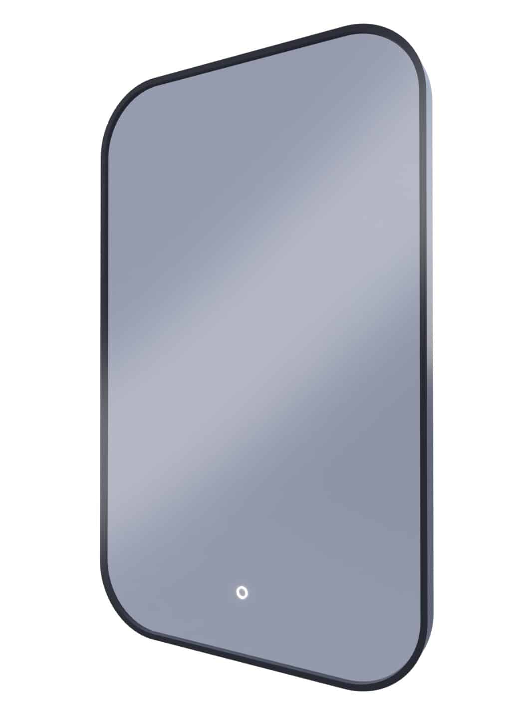Framed I-Series Soft Rectangle LED Mirror - Manhattan Black, 605 x 1005