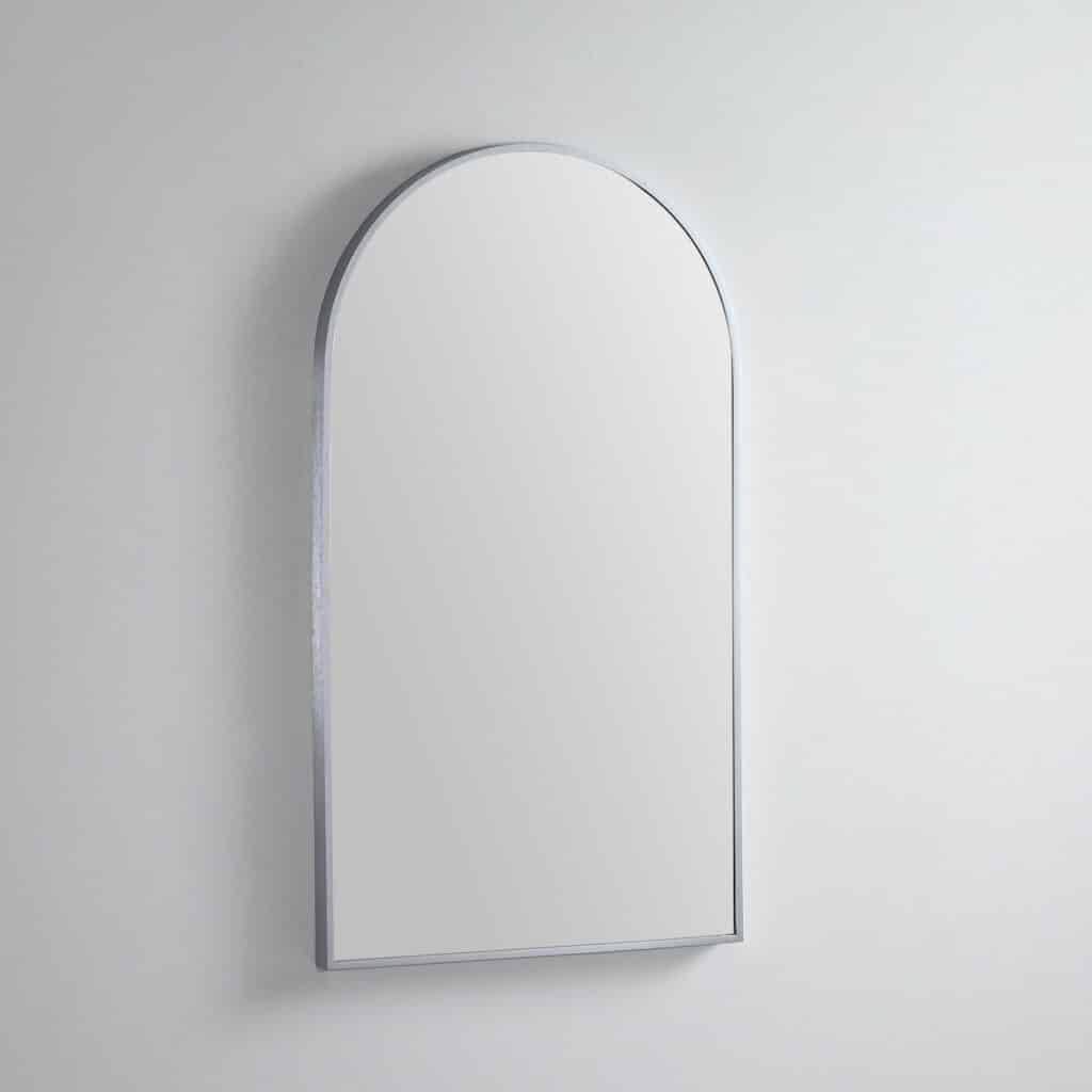 Modern Arch Mirror - Brits Nickel, 510 x 910