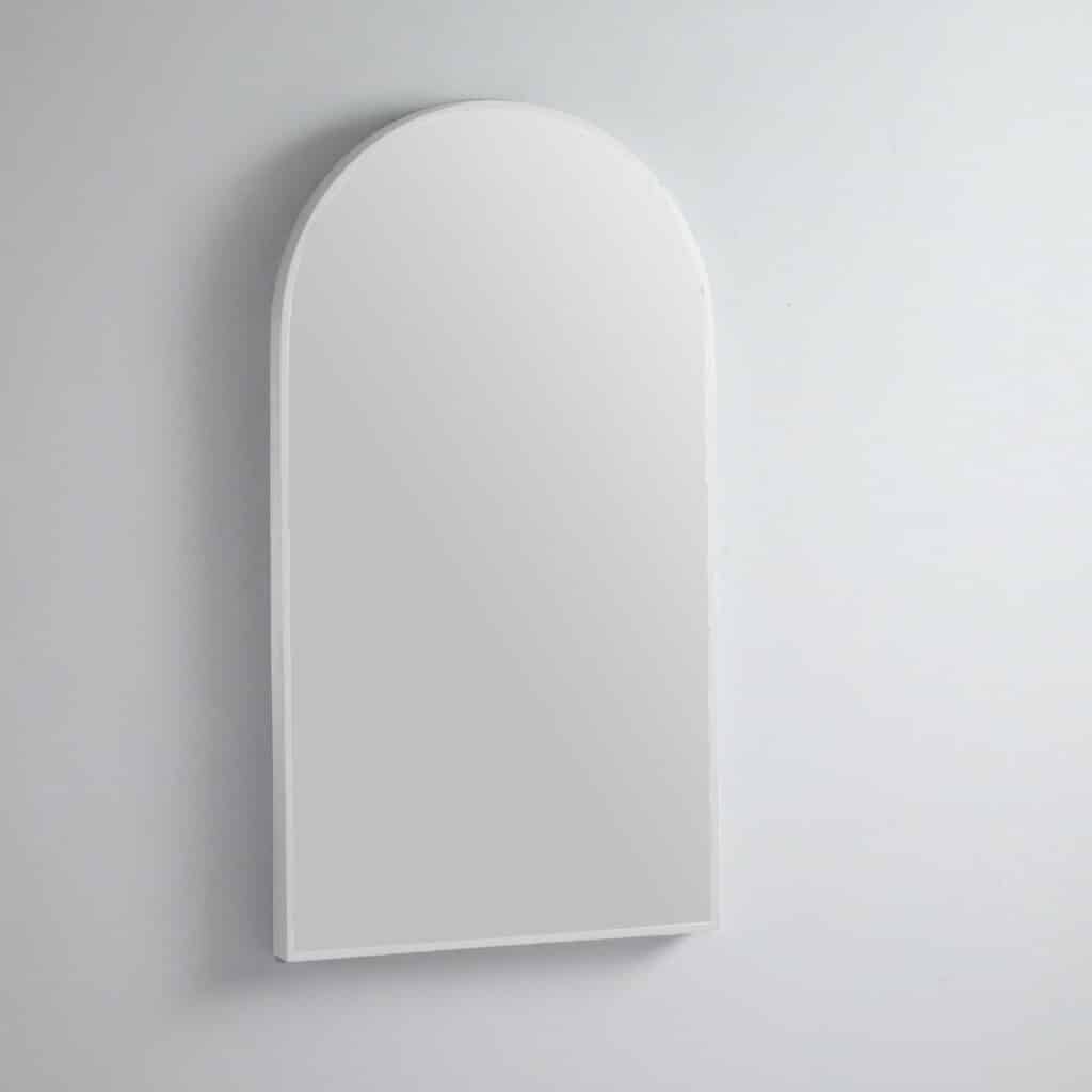 Modern Arch Mirror - Milano White, 510 x 910
