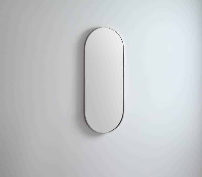 Modern Oblong Mirror - Brits Nickel, 460 x 1210