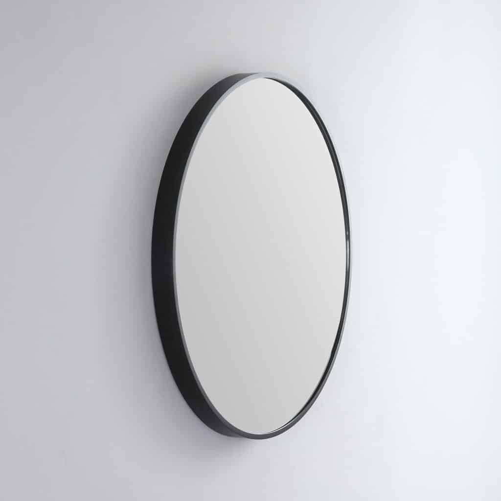 Modern Round Mirror - Manhattan Black, 810 x 810