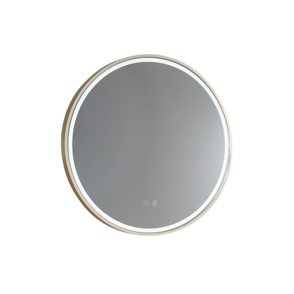 Sphere LED Mirror with Demister - Baltic Brass, 600 x 600