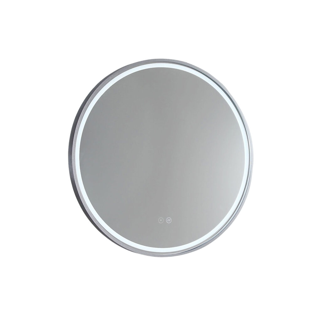 Sphere LED Mirror with Demister - Brits Nickel, 600 x 600