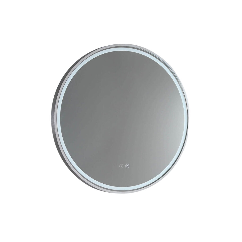 Sphere LED Mirror with Demister - Georgian Metal, 600 x 600