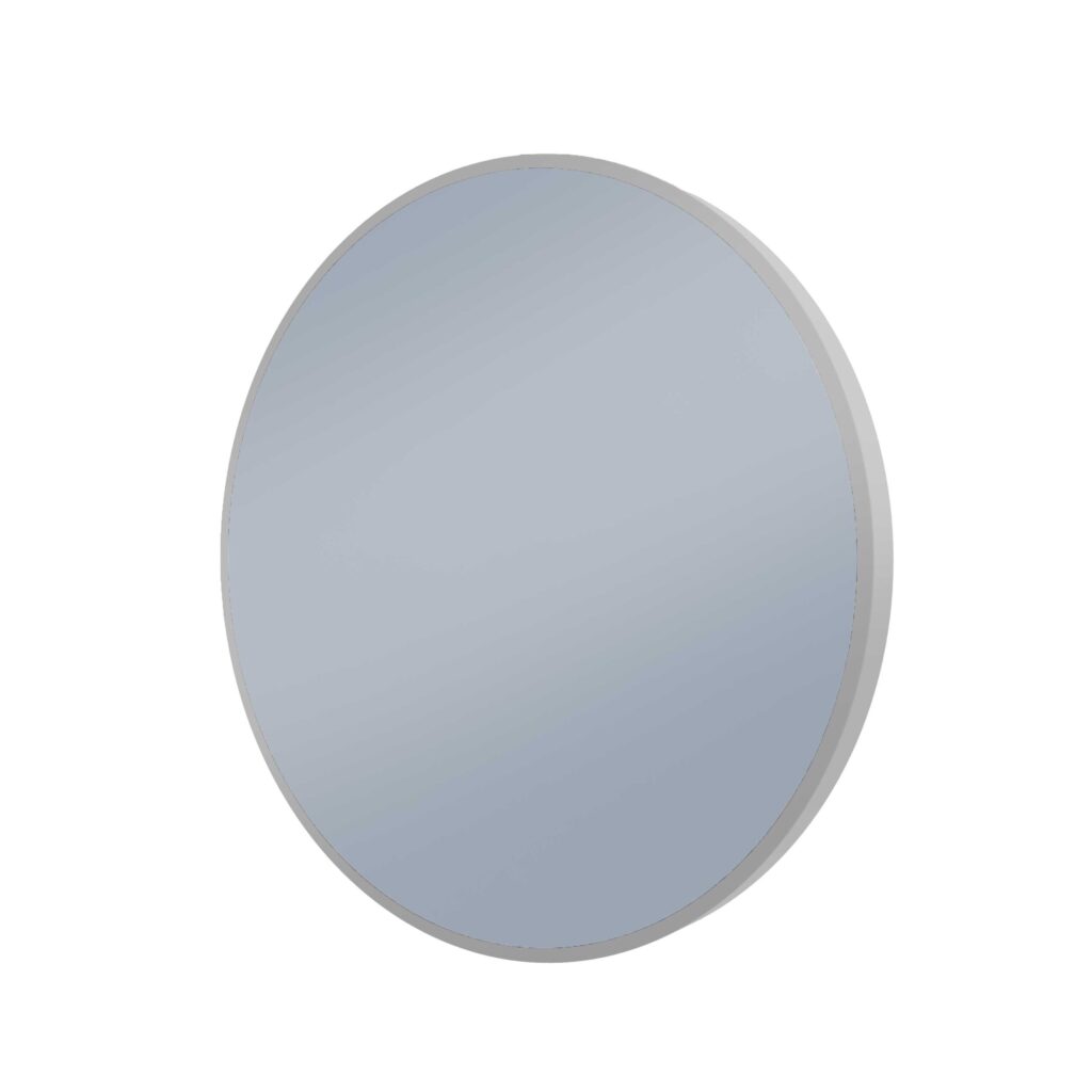 Framed S-Series Round LED Mirror - Brits Nickel, 605 x 605