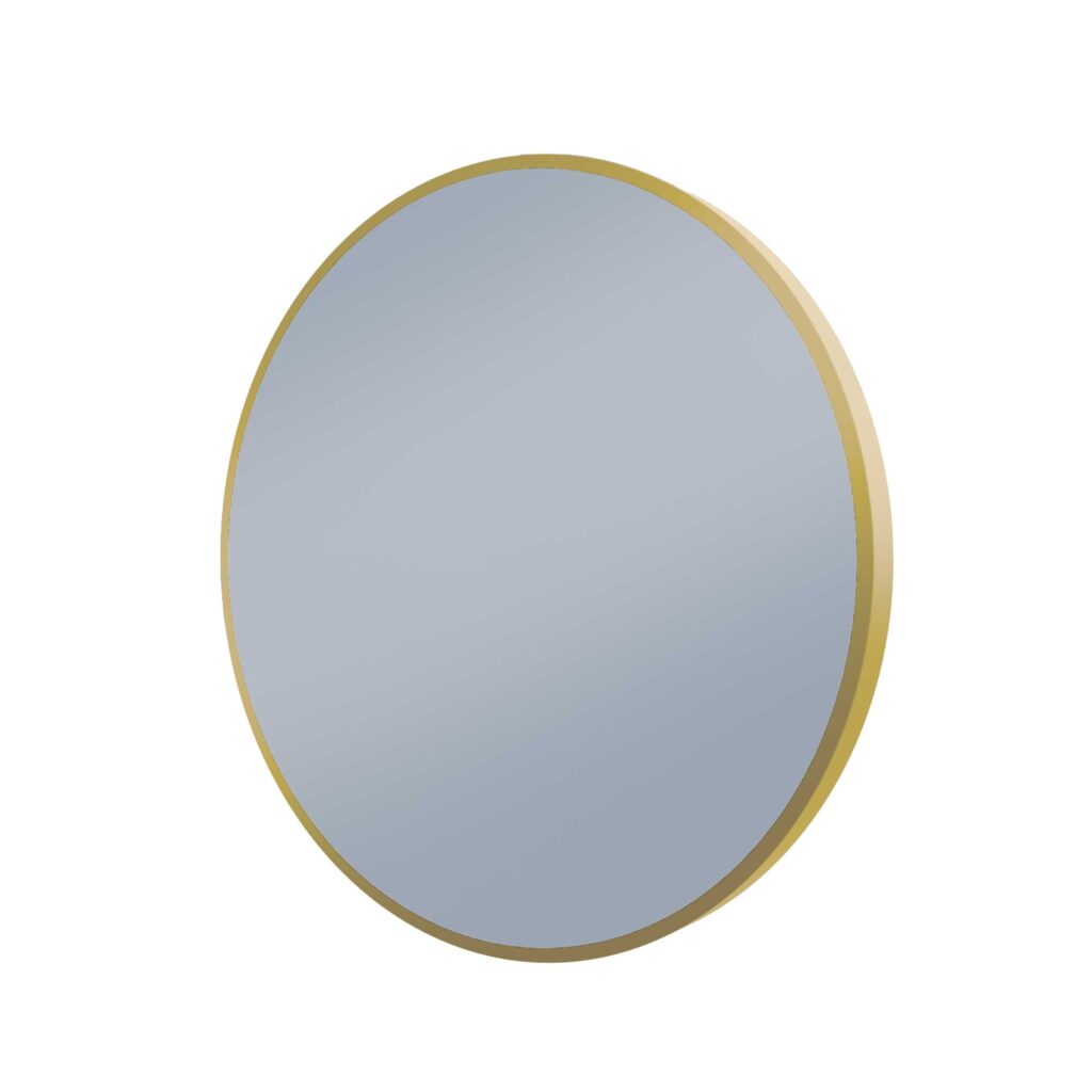 Framed S-Series Round LED Mirror - Nordic Gold, 605 x 605