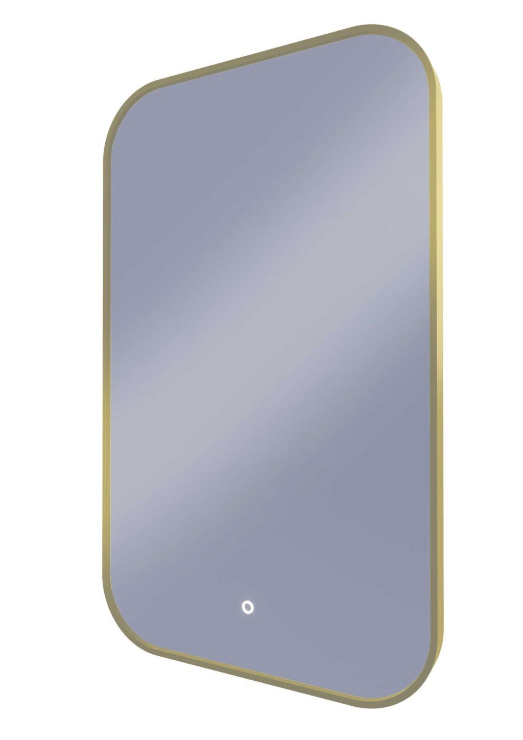 Framed I-Series Soft Rectangle LED Mirror - Nordic Gold, 605 x 1005