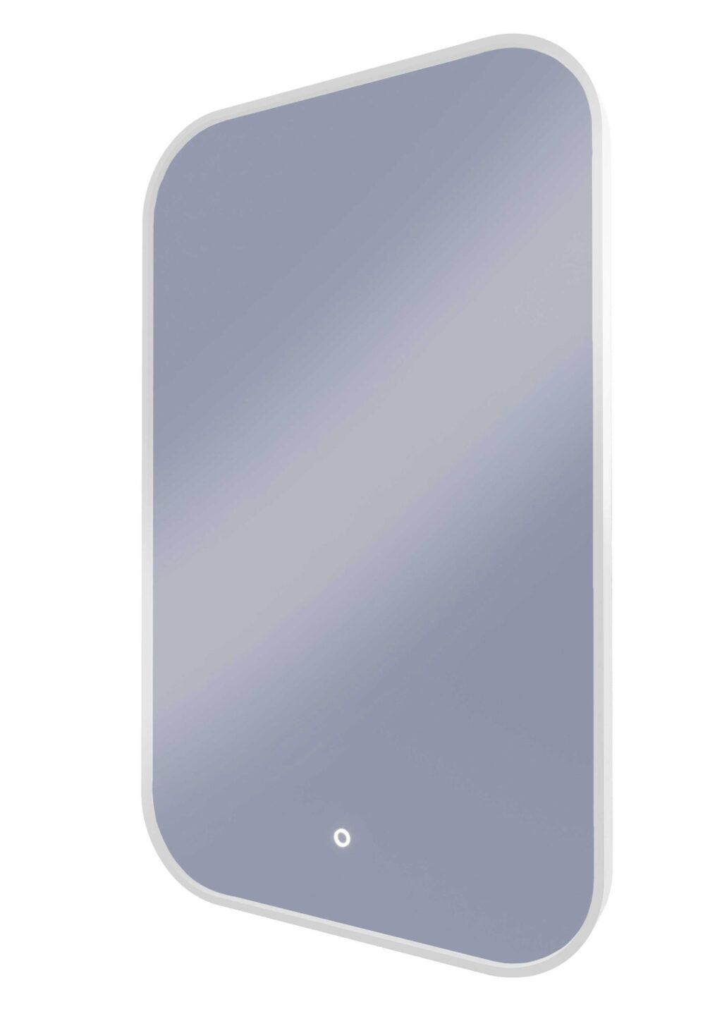 Framed I-Series Soft Rectangle LED Mirror - Milano White, 605 x 1005