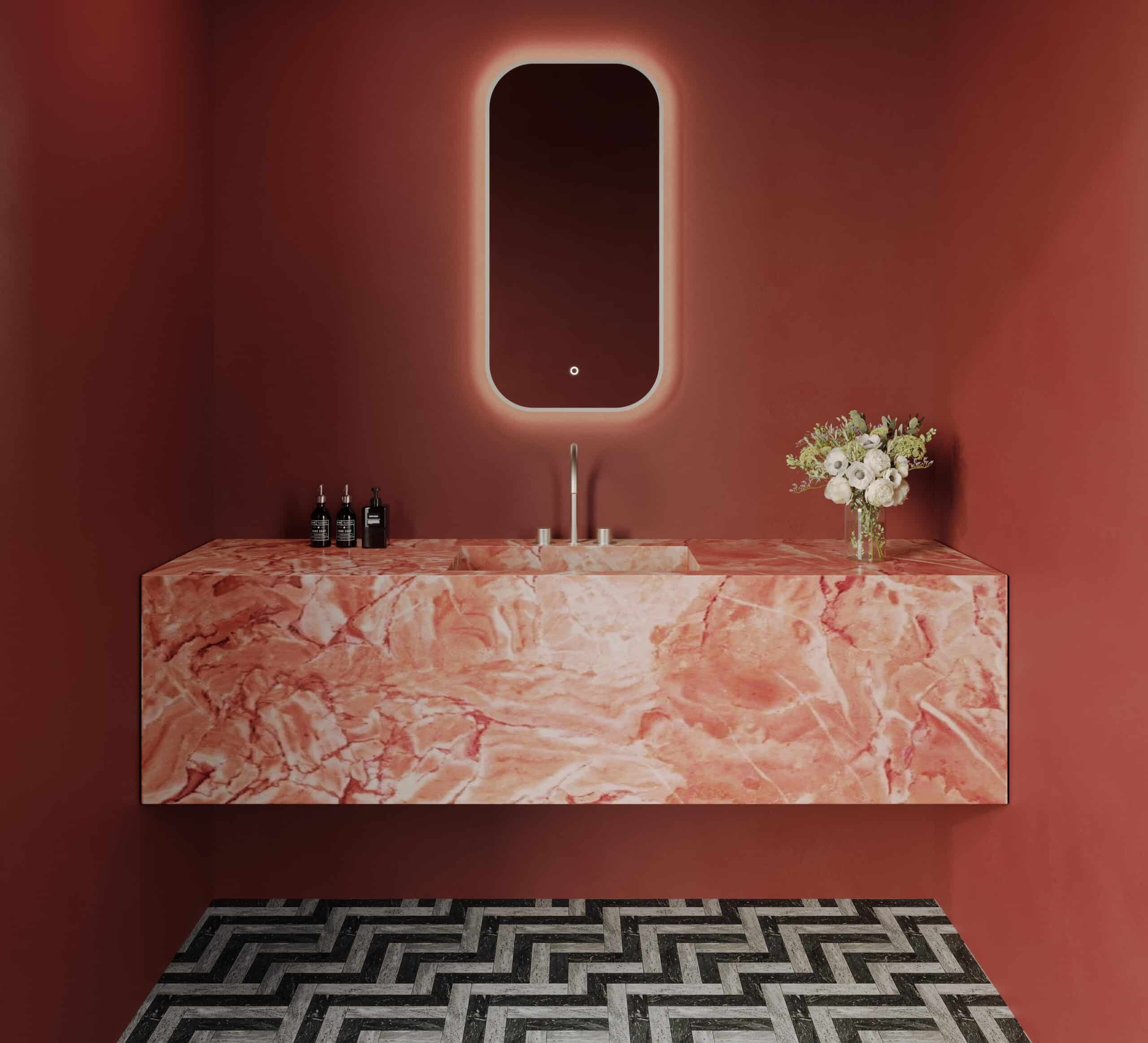 Framed I-Series Soft Rectangle LED Mirror