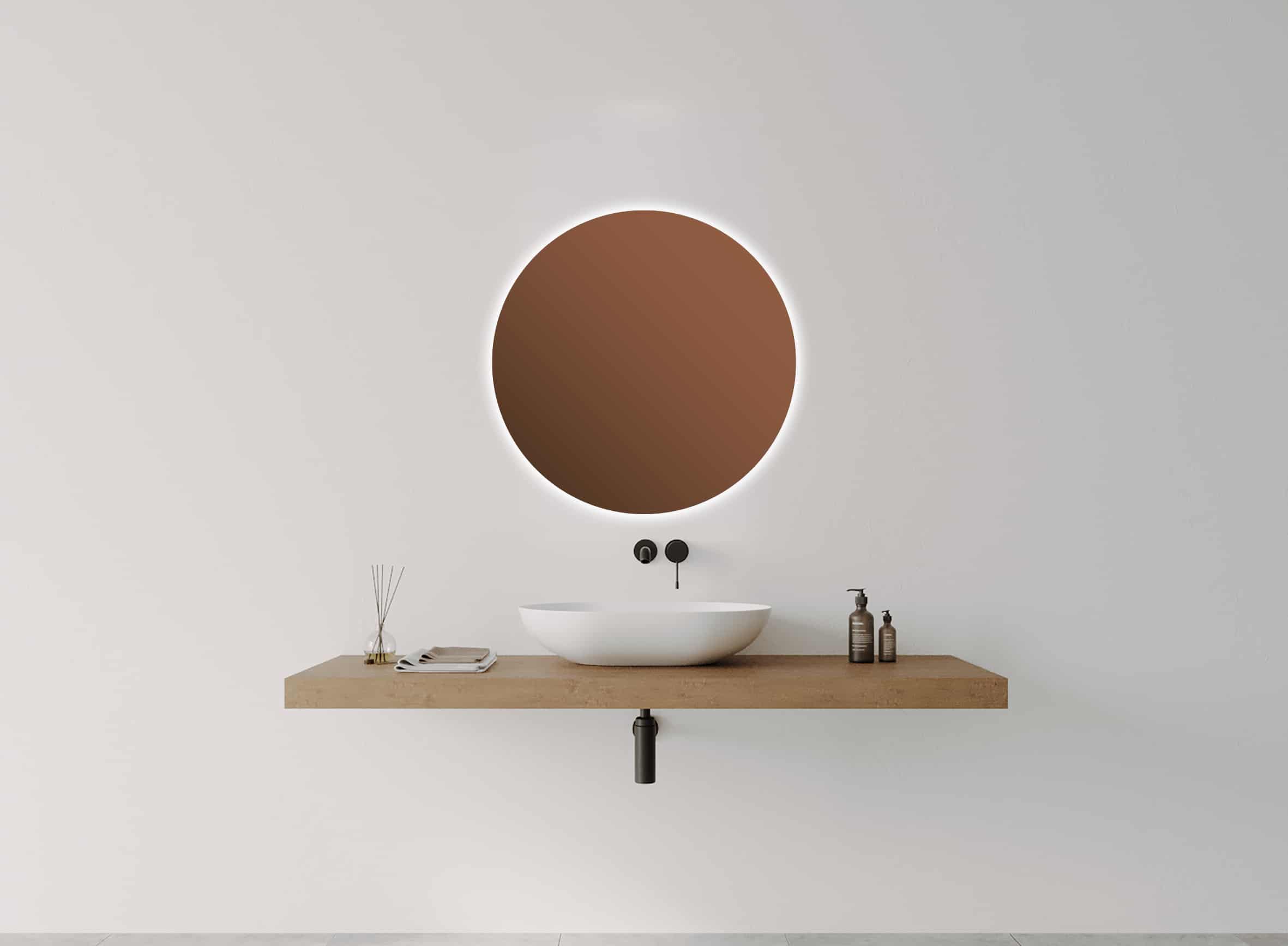Coloured Glass S-SERIES Round LED MIRROR