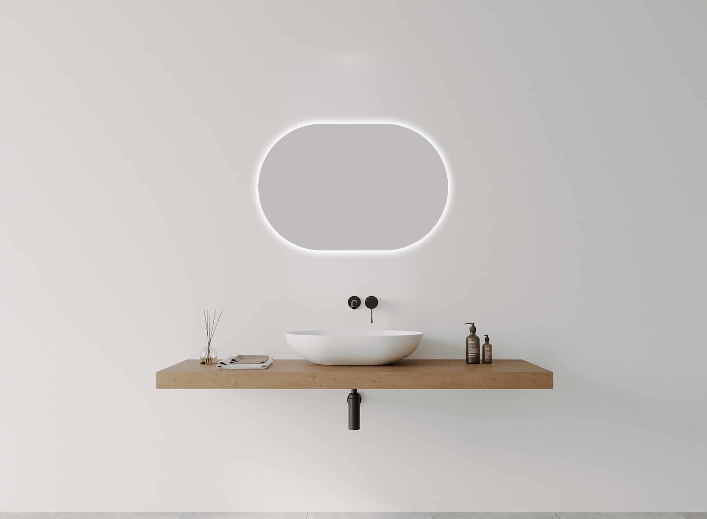 O-SERIES Landscape Oval LED Mirror - Image 3