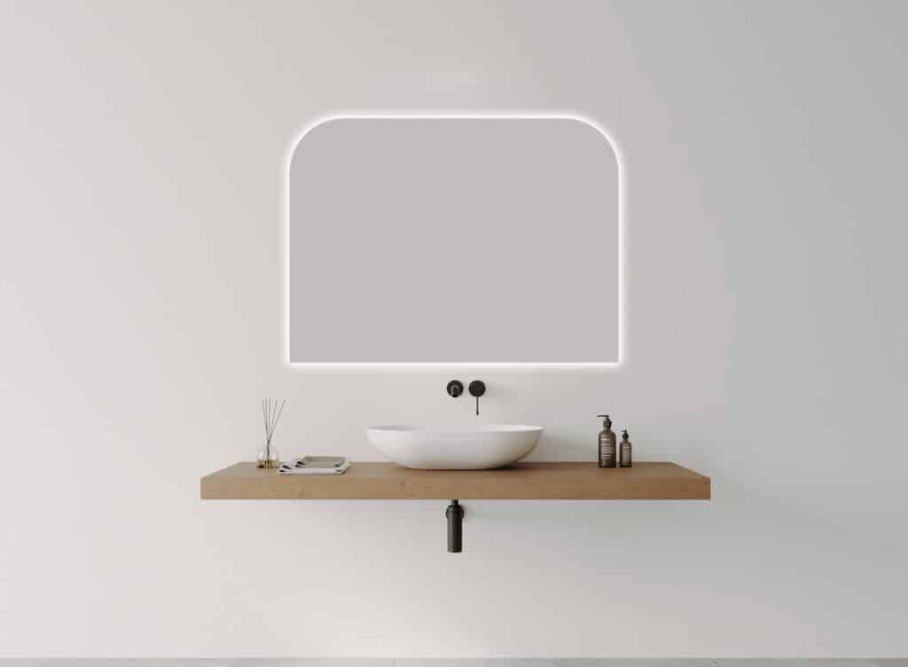 COVE SOFT ARCH LED MIRROR - Frameless, 1200 x 900