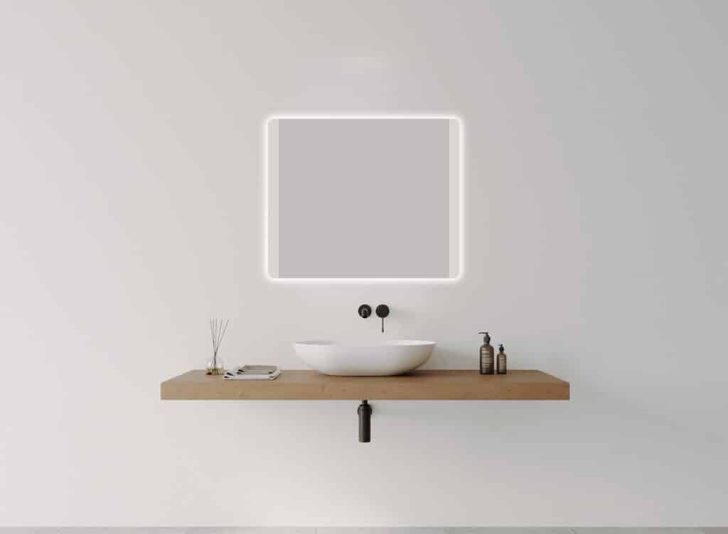 W LED MIRROR - Frameless, 900 x 750
