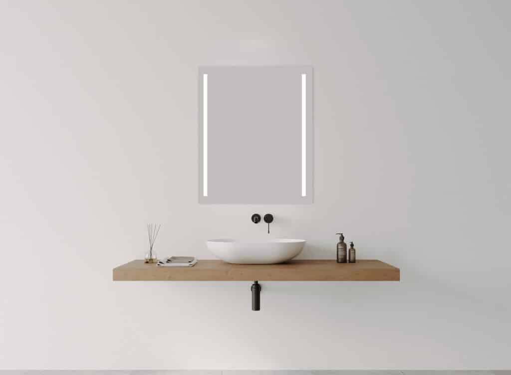 DUO FRONTLIT LED MIRROR - Frameless, 750 x 900
